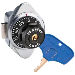 ADA Compliant Built-In Combination Lock with Metal Dial for Lift Handle and Single Point Horizontal Latch Lockers - Hinged on Right