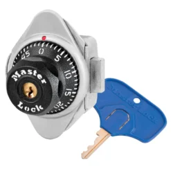 ADA Compliant Built-In Combination Lock with Metal Dial for Lift Handle and Single Point Horizontal Latch Lockers - Hinged on Left