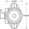 ADA Compliant Built-In Combination Lock for Wrap-Around-Latch™ Lockers - Hinged on Right