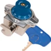 ADA Compliant Built-In Combination Lock Lock with Blue Metal Dial for Wrap-Around-Latch™ Lockers - Hinged on Right