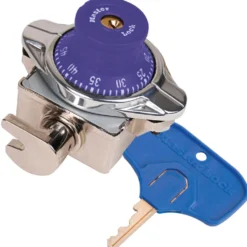 ADA Compliant Built-In Combination Lock Lock with Purple Metal Dial for Wrap-Around-Latch™ Lockers - Hinged on Right