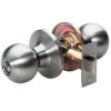 Ball Style Bed and Bath Door Knob; Satin Nickel