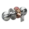 Ball Style Knob Entry Door Lock; Satin Nickel, WK2
