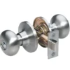 Biscuit Style Bed and Bath Door Knob; Satin Nickel