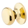 Biscuit Style Dummy Knob; Polished Brass