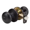 Biscuit Style Knob Privacy Door Lock; Aged Bronze