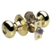Biscuit Style Knob Storeroom Lock; Polished Brass, SC1