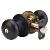 Biscuit Style Knob Storeroom Lock; Aged Bronze, KW1