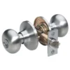Biscuit Style Knob Storeroom Lock; Satin Nickel, SC1