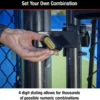 Black Solid Body Set Your Own Combination Lock, 2 in Wide