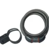 Combination Braided Steel Cable Lock, 6 ft x 1/2 in