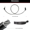 Combination Braided Steel Cable Lock, 5 ft x 1/2 in