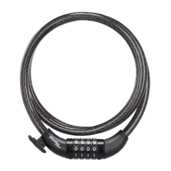 Combination Braided Steel Cable Lock, 5 ft x 1/2 in