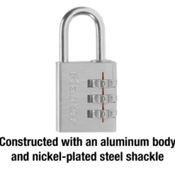 Compact Set Your Own Combination Lock, 1-3/16 in Wide