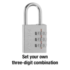 Compact Set Your Own Combination Lock, 1-3/16 in Wide