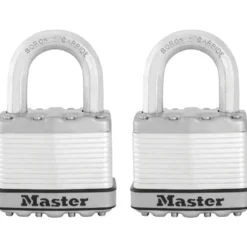 Covered Laminated Steel Padlock, Pin Tumbler, 2 in Wide