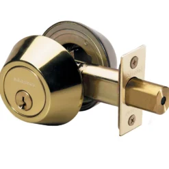 Double Cylinder Deadbolt; Polished Brass