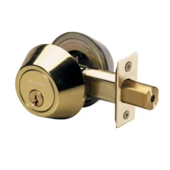 Double Cylinder Deadbolt; Polished Brass, WR3/5