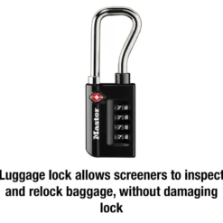 Extended Reach Set Your Own Combination TSA Lock, 1-5/16 in Wide - 2-Pack