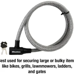 6ft (1.8m) Long x 5/8in (15mm) Diameter Keyed Cable Lock