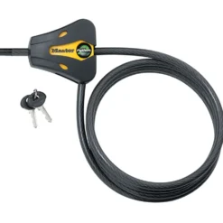 6ft (1.8m) Long x 5/16in (8mm) Diameter Python™ Adjustable Locking Cable; Yellow and Black