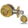 Grade 1 Single Cylinder Deadbolt; Polished Brass, WK2