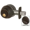 Grade 1 Single Cylinder Deadbolt; Aged Bronze, WR5