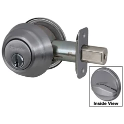 Grade 1 Single Cylinder Deadbolt; Satin Nickel, WK2