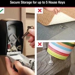 Heavy Duty Wall Mount Lock Box for Keys, 3-1/4 in x 2-1/4 in