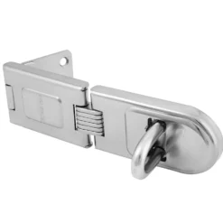 6-1/4in (16cm) Long Zinc Plated Hardened Steel Single Hinge Hasp