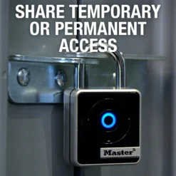 Indoor Bluetooth® Padlock with 9/32 Inch Boron Alloy Shackle