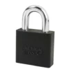 2in (51mm) Black Solid Aluminum BumpStop® Rekeyable Pin Tumbler Padlock, Keyed Alike