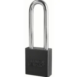 1-3/4in (44mm) Black Solid Aluminum BumpStop® Rekeyable 6-Pin Tumbler Padlock with 3in (76mm) Shackle