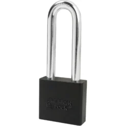 2in (51mm) Black Solid Aluminum BumpStop® Rekeyable 6-Pin Tumbler Padlock with 3in (76mm) Shackle