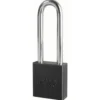 1-3/4in (44mm) Black Solid Aluminum Rekeyable Pin Tumbler Padlock with 3in (76mm) Shackle
