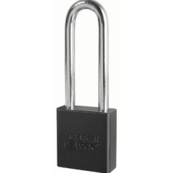 1-3/4in (44mm) Black Solid Aluminum Rekeyable Pin Tumbler Padlock with 3in (76mm) Shackle