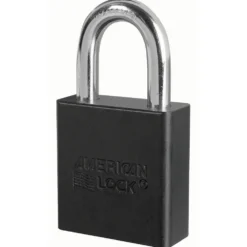 1-3/4in (44mm) Black Solid Aluminum Rekeyable 6-Pin Tumbler Padlock