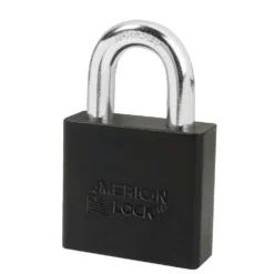 2in (51mm) Black Solid Aluminum Rekeyable 6-Pin Tumbler Padlock