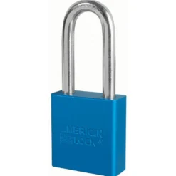 1-3/4in (44mm) Blue Solid Aluminum BumpStop® Rekeyable 6-Pin Tumbler Padlock with 2in (51mm) Shackle