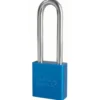 1-3/4in (44mm) Blue Solid Aluminum BumpStop® Rekeyable 6-Pin Tumbler Padlock with 3in (76mm) Shackle