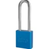 1-3/4in (44mm) Blue Solid Aluminum Rekeyable Pin Tumbler Padlock with 3in (76mm) Shackle