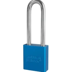 1-3/4in (44mm) Blue Solid Aluminum Rekeyable Pin Tumbler Padlock with 3in (76mm) Shackle