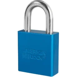 1-3/4in (44mm) Blue Solid Aluminum Rekeyable 6-Pin Tumbler Padlock