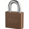 2in (51mm) Brown Solid Aluminum Rekeyable Pin Tumbler Padlock, Keyed Alike