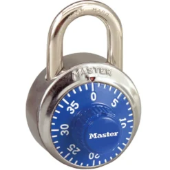 1-7/8in (48mm) General Security Combination Padlock with Blue Colored Dial