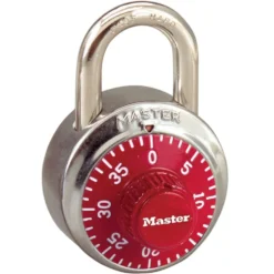 1-7/8in (48mm) General Security Combination Padlock with Red Colored Dial