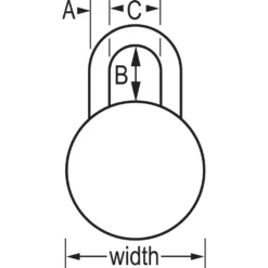 1-7/8in (48mm) General Security Combination Padlock