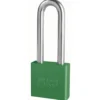 2in (51mm) Green Solid Aluminum BumpStop® Rekeyable Pin Tumbler Padlock with 3in (76mm) Shackle, Keyed Alike