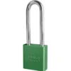 1-3/4in (44mm) Green Solid Aluminum BumpStop® Rekeyable 6-Pin Tumbler Padlock with 3in (76mm) Shackle