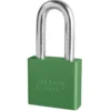 2in (51mm) Green Solid Aluminum Rekeyable Pin Tumbler Padlock with 2in (51mm) Shackle, Keyed Alike